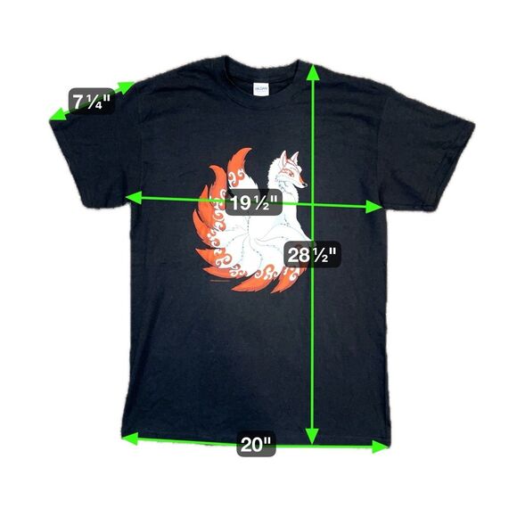 OffWorld Designs T-Shirt - kitsune, a supernatural fox from Japanese folklore - Picture 2 of 5